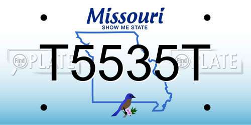 T5535T Missouri License Plate