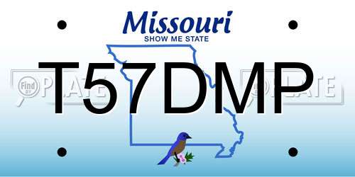 T57DMP Missouri License Plate