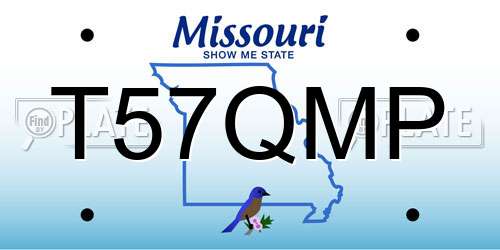 T57QMP Missouri License Plate