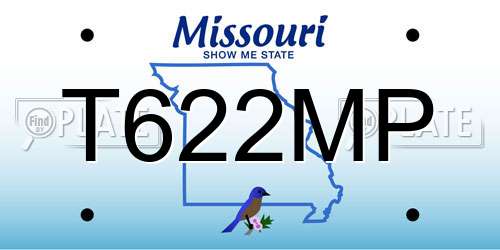 T622MP Missouri License Plate
