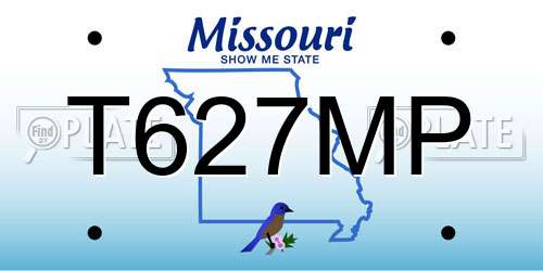 T627MP Missouri License Plate