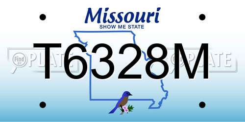 T6328M Missouri License Plate