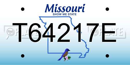 T64217E Missouri License Plate