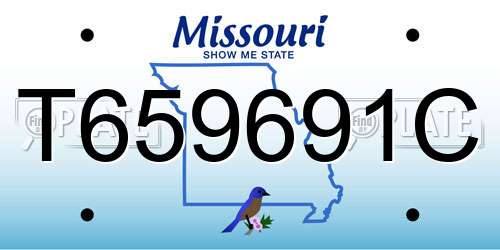 T659691C Missouri License Plate