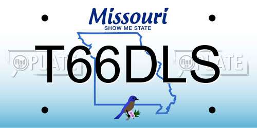 T66DLS Missouri License Plate