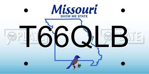 T66QLB Missouri License Plate