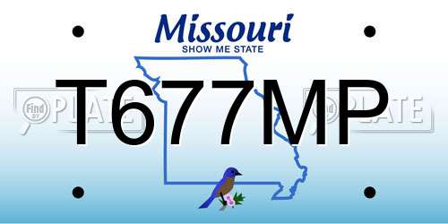 T677MP Missouri License Plate