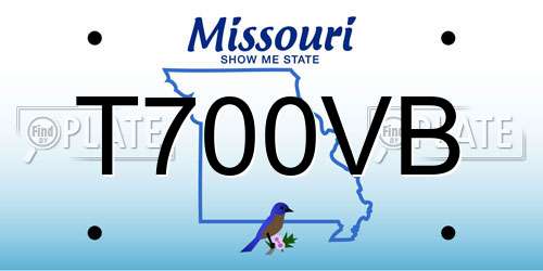 T700VB Missouri License Plate