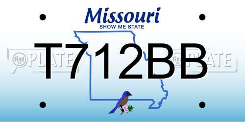 T712BB Missouri License Plate