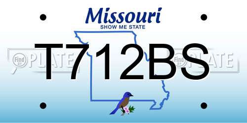 T712BS Missouri License Plate
