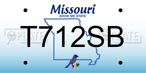 T712SB Missouri License Plate