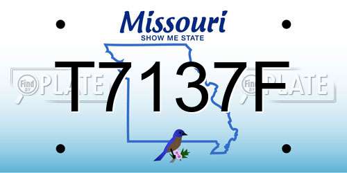 T7137F Missouri License Plate
