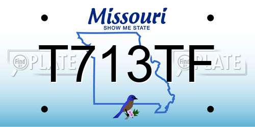 T713TF Missouri License Plate