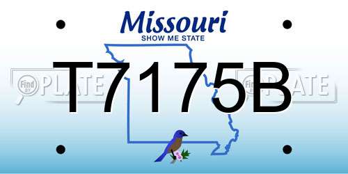 T7175B Missouri License Plate
