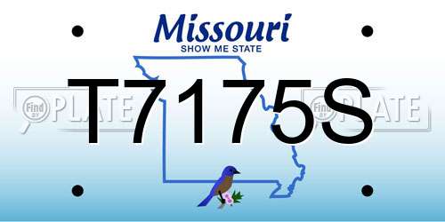 T7175S Missouri License Plate