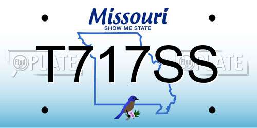 T717SS Missouri License Plate