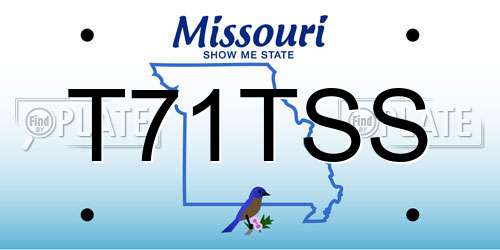 T71TSS Missouri License Plate
