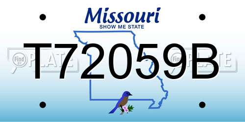 T72059B Missouri License Plate