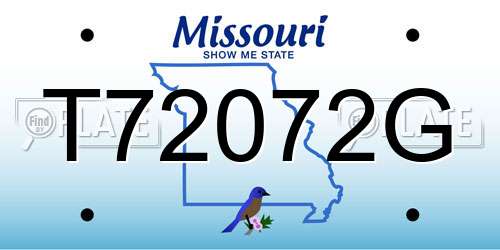 T72072G Missouri License Plate