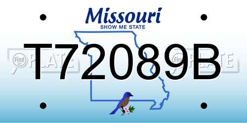 T72089B Missouri License Plate