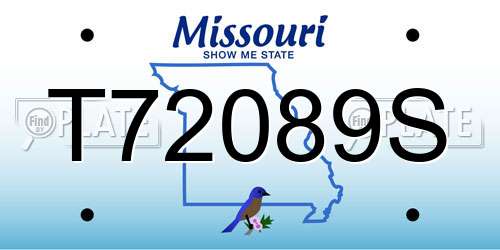 T72089S Missouri License Plate