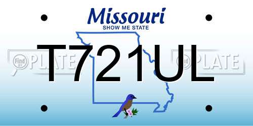 T721UL Missouri License Plate