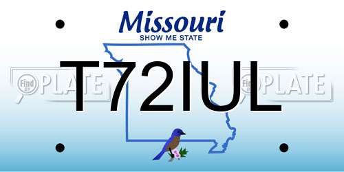 T72IUL Missouri License Plate