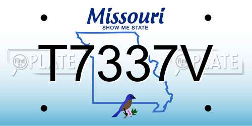 T7337V Missouri License Plate