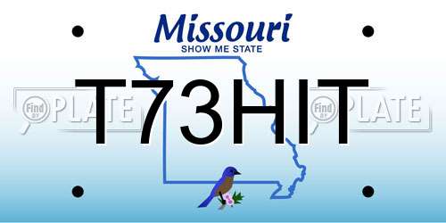 T73HIT Missouri License Plate