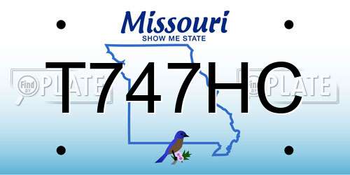 T747HC Missouri License Plate