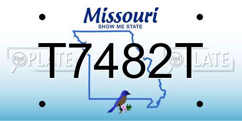 T7482T Missouri License Plate