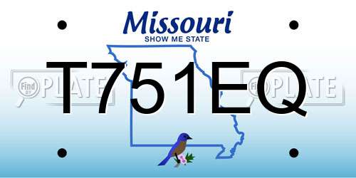 T751EQ Missouri License Plate