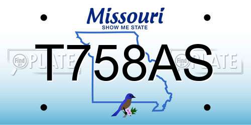 T758AS Missouri License Plate