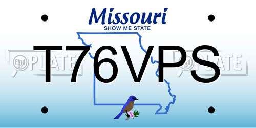 T76VPS Missouri License Plate