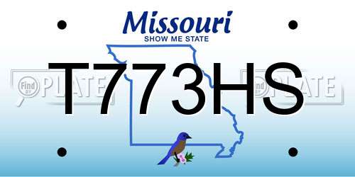 T773HS Missouri License Plate