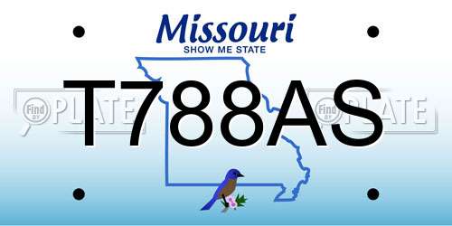 T788AS Missouri License Plate