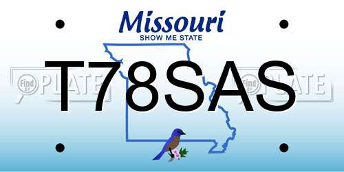 T78SAS Missouri License Plate