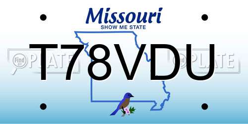 T78VDU Missouri License Plate