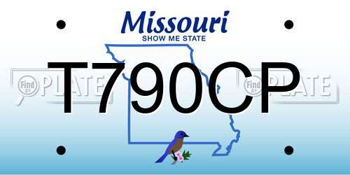 T790CP Missouri License Plate