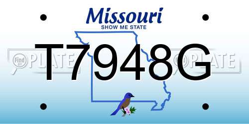 T7948G Missouri License Plate