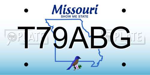 T79ABG Missouri License Plate