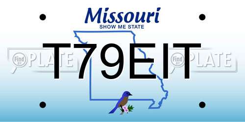 T79EIT Missouri License Plate