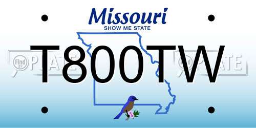 T800TW Missouri License Plate