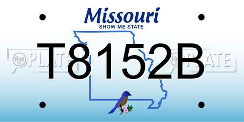 T8152B Missouri License Plate
