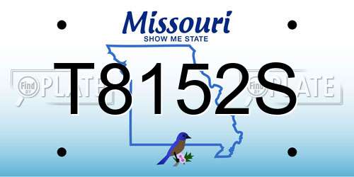 T8152S Missouri License Plate