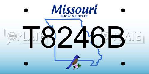 T8246B Missouri License Plate