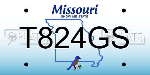 T824GS Missouri License Plate