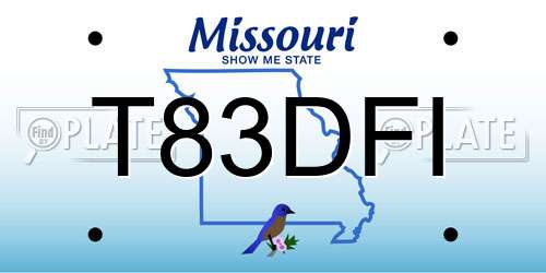 T83DFI Missouri License Plate