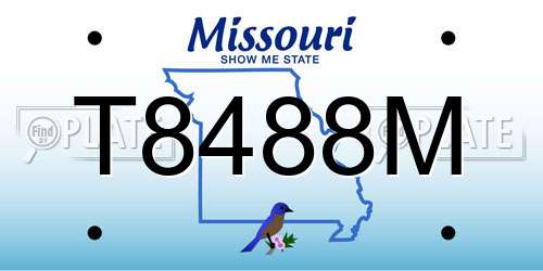 T8488M Missouri License Plate