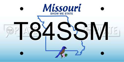 T84SSM Missouri License Plate